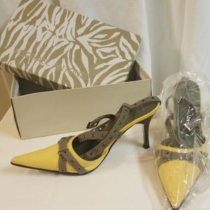 Michael Antino yellow "military" ankle strap